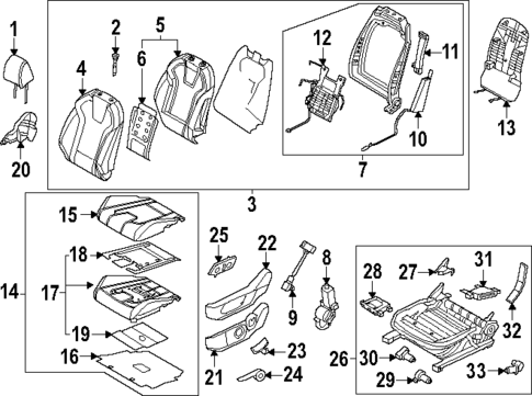 Driver Seat Components for 2021 Hyundai Elantra #0