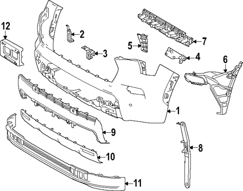 Bumper & Components - Front for 2024 Toyota Sequoia #1