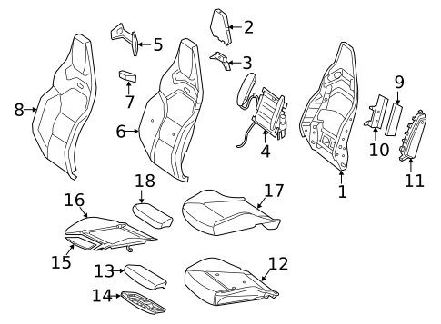 Driver Seat Components for 2021 Mercedes-Benz C63 AMG S #8