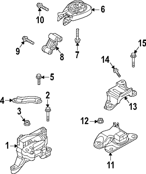 Engine & Trans Mounting for 2023 Mazda CX-30 #0
