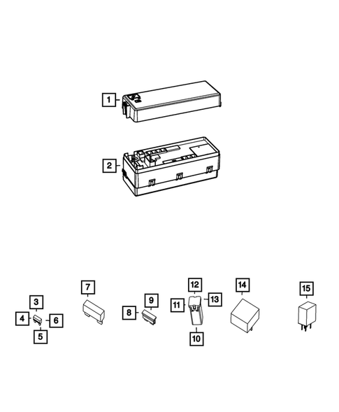 Power Distribution Center, Fuse Block, Junction Block, Relays and Fuses for 2013 Dodge Charger #0