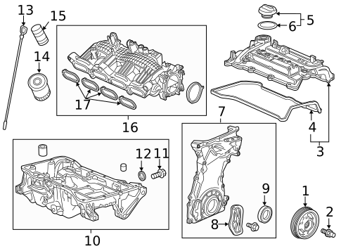 Engine Parts for 1997 Honda Accord #4