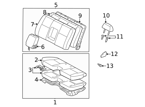 Front Seat Components for 2003 Toyota Tundra #1