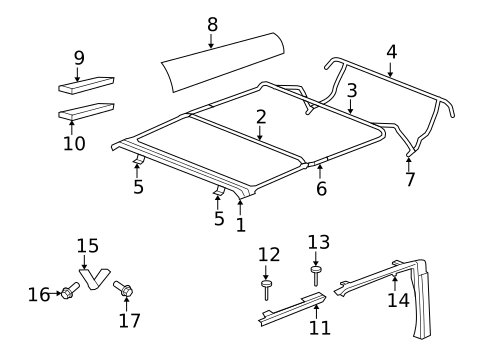 Frame & Components for 2009 Jeep Wrangler #1
