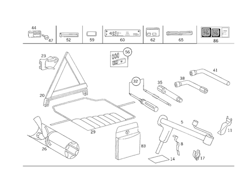 Tools and Accessories for 1989 Mercedes-Benz 260E #1