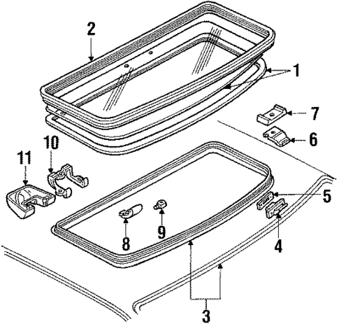 Sunroof for 1985 Mercury Lynx #1