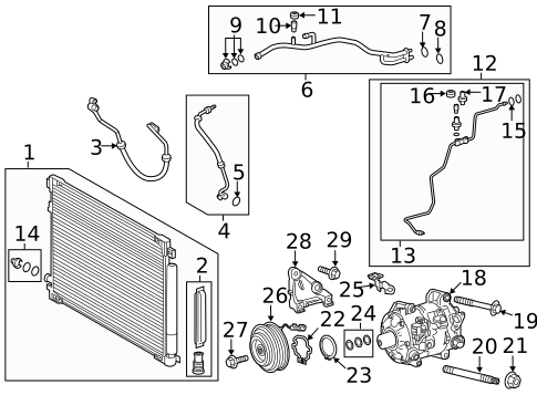 Condenser, Compressor & Lines for 2024 Toyota Camry #0