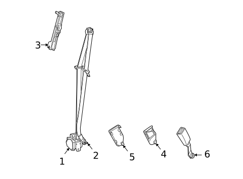 Seat Belt for 2017 Dodge Journey #1