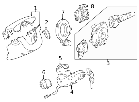 Shroud, Switches & Levers for 2018 Chevrolet City Express #0