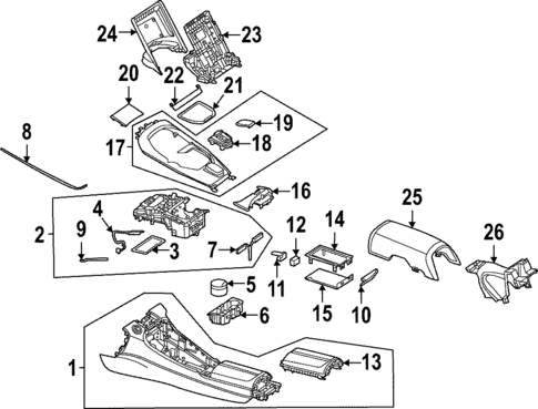 Console for 2025 Mercedes-Benz SL 55 AMG® #0