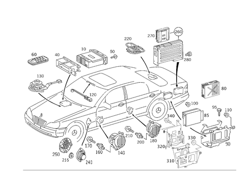 Radio Set, Remote Control, Amplifier, CD-Player, Loudspeaker for 2002 Mercedes-Benz S 55 AMG® #2