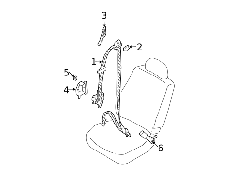 Seat Belt for 2009 Kia Sorento #1