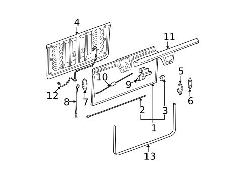 Gate & Hardware for 2007 Cadillac Escalade EXT #1