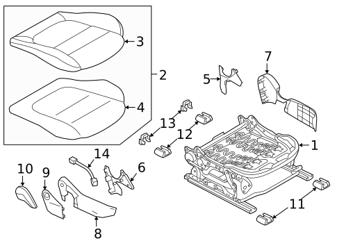 Passenger Seat Components for 2020 Mazda 3 #2