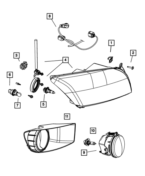 Lamps - Front, Rear and Courtesy for 2007 Dodge Caliber #1