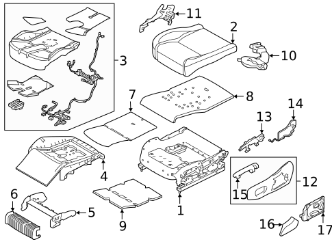 Passenger Seat Components for 2022 Land Rover Range Rover Sport #2