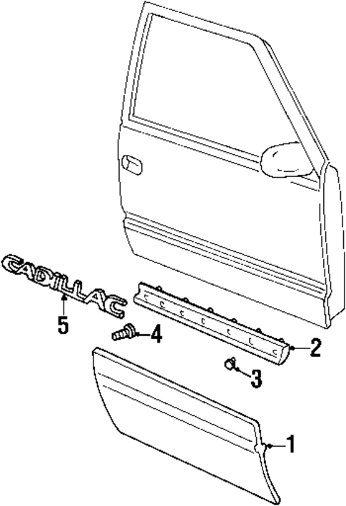 Exterior Trim - Front Door for 1999 GMC Yukon #0