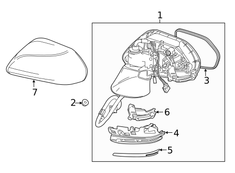 Outside Mirrors for 2018 Toyota Camry #1
