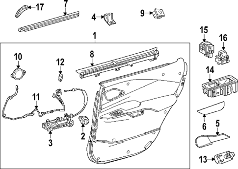 Interior Trim - Rear Door for 2025 Lexus TX350 #2