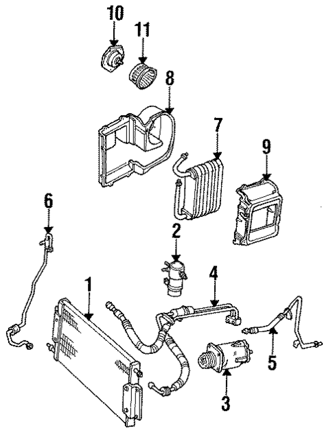 Condenser, Compressor & Lines for 1988 Chevrolet G20 #0