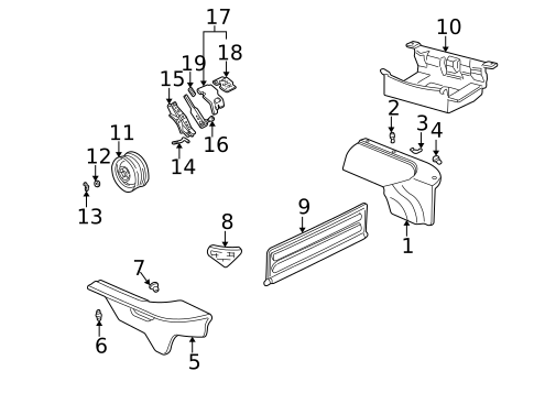 Interior Trim - Rear Body for 2001 Chevrolet Camaro #1