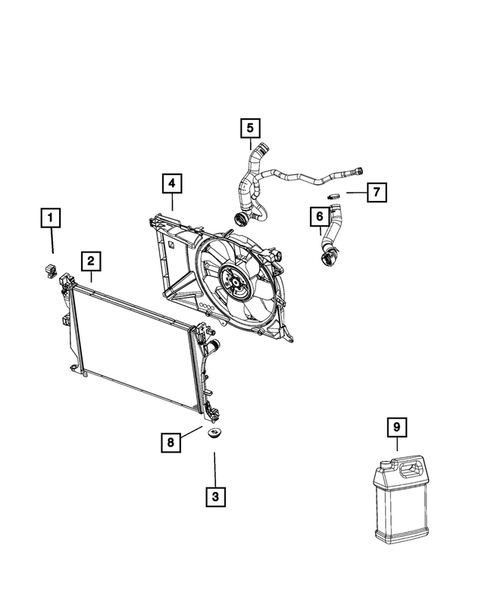 Radiator and Related Parts; Charge Air Cooler for 2017 Jeep Compass #5