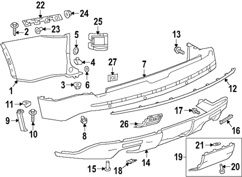 Bumper & Components - Rear for 2023 Chevrolet Traverse #0