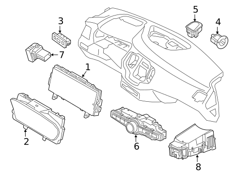 Cluster & Switches for 2019 Volvo XC90 #0