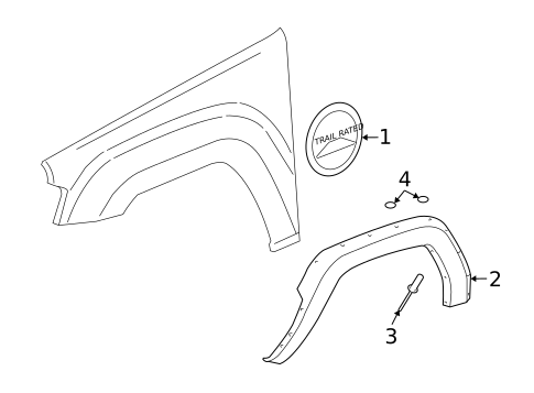 Exterior Trim - Fender for 2008 Jeep Commander #0