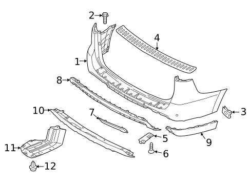 Bumper & Components - Rear for 2015 Kia Sedona #1