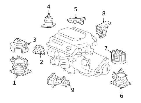 Engine & Trans Mounting for 2005 Honda Accord #2