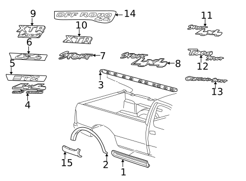 Exterior Trim - Pick UP Box for 2003 Ford F-150 #1