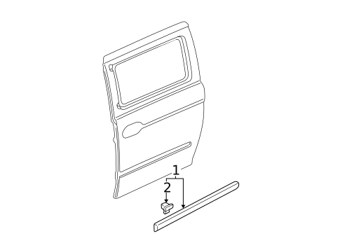 Exterior Trim - Side Door for 2004 Honda Odyssey #0
