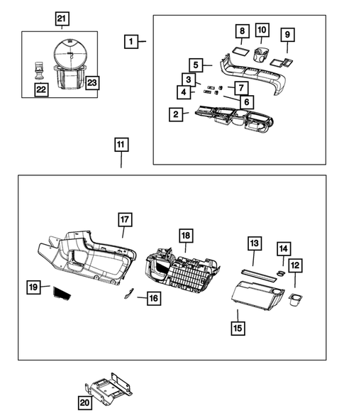 Consoles for 2017 Dodge Grand Caravan #0