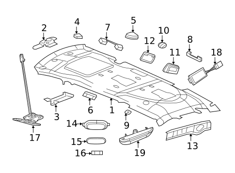 Interior Trim - Roof for 2010 Volkswagen Routan #0
