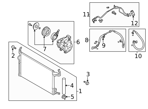 Condenser, Compressor & Lines for 2007 Kia Spectra5 #0