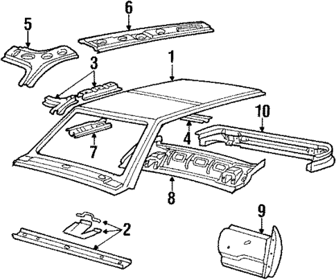 Roof & Components for 1992 Volkswagen Fox #0