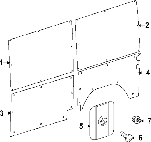 Interior Trim - Side Panel for 2019 Mercedes-Benz Sprinter 4500 #12