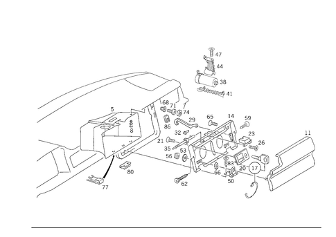 Glove Compartment for 1993 Mercedes-Benz 300CE #1