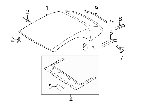 Interior Trim - Convertible Top for 2013 Audi RS5 #1