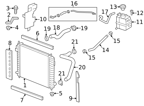Radiator & Components for 2024 Chevrolet Traverse Limited #4