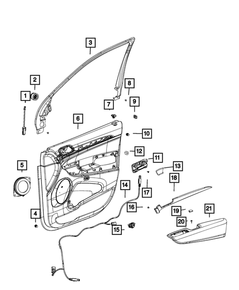 Door Trim Panels - Front and Rear for 2021 Jeep Grand Cherokee #0