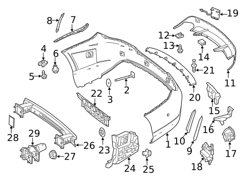 Bumper & Components - Rear for 2015 Mercedes-Benz CLA45 AMG #0