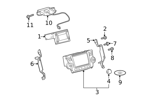 Navigation System Components for 2009 Toyota Highlander #0