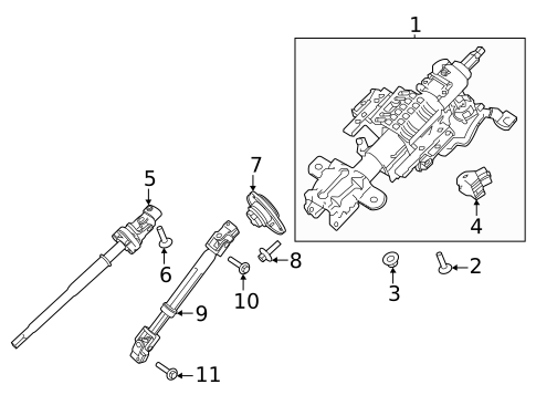 Steering Column Assembly for 2022 Ford F-150 #2