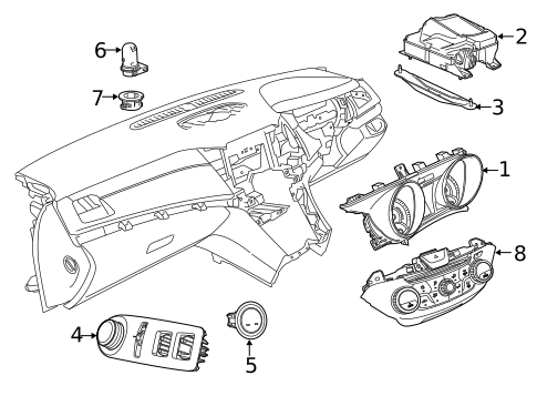 Headlamp Components for 2016 Chevrolet SS #1
