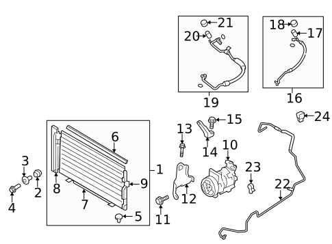Condenser, Compressor & Lines for 2013 Subaru XV Crosstrek #0