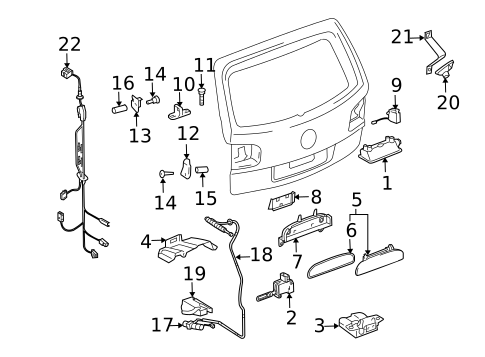 Lock & Hardware for 2010 Volkswagen Touareg #0