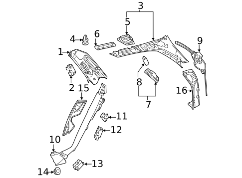 INTERIOR TRIM - QUARTER PANELS for 2016 Mercedes-Benz E63 AMG S #0