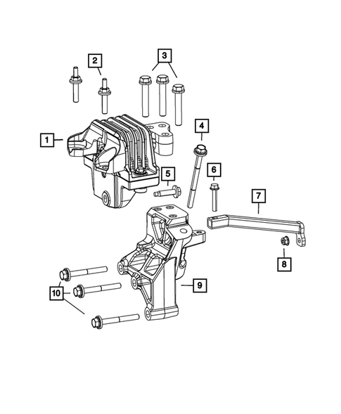 Engine Mounting for 2013 Dodge Avenger #2